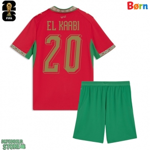 Marokko Ayoub El Kaabi #20 Replika Babytøj Hjemmebanesæt Børn VM 2026 Kortærmet (+ Korte bukser)